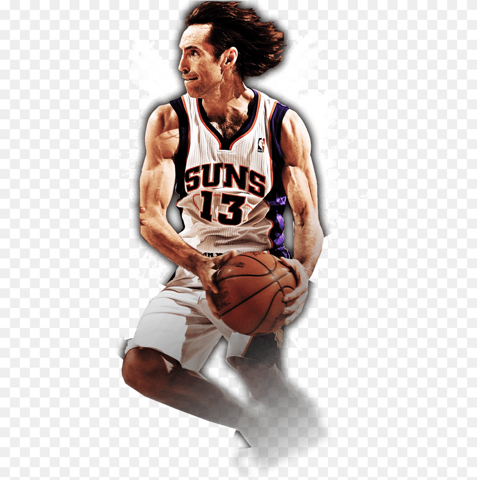 Phoenix Suns Stitched Steve Nash Transparent Background, Sport, Ball, Basketball, Basketball (ball) Free Png