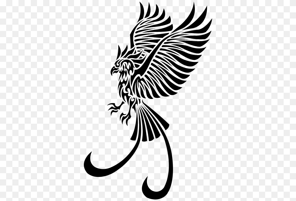 Phoenix Tattoos Transparent, Silhouette Free Png Download