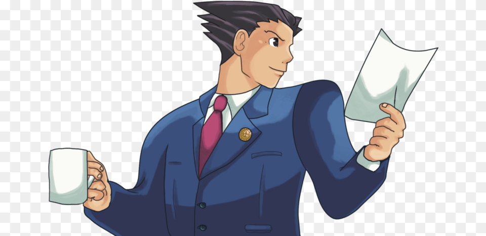Phoenix Wright Ace Attorney Phoenix Wright, Adult, Male, Jacket, Person Free Png