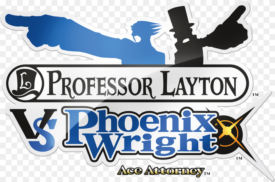 Phoenix Wright Logo Professor Layton Vs Phoenix Wright Logo, Advertisement, Poster, Architecture, Building Free Png Download