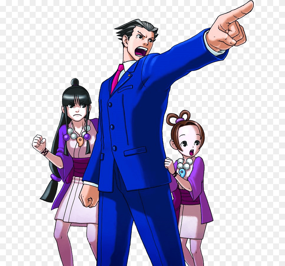 Phoenix Wright Maya And Pearl, Publication, Suit, Book, Clothing Free Png