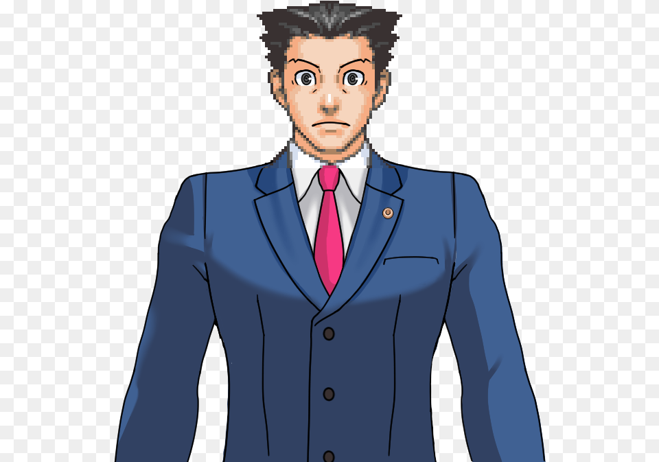 Phoenix Wright Mugshot, Accessories, Suit, Person, Man Free Transparent Png