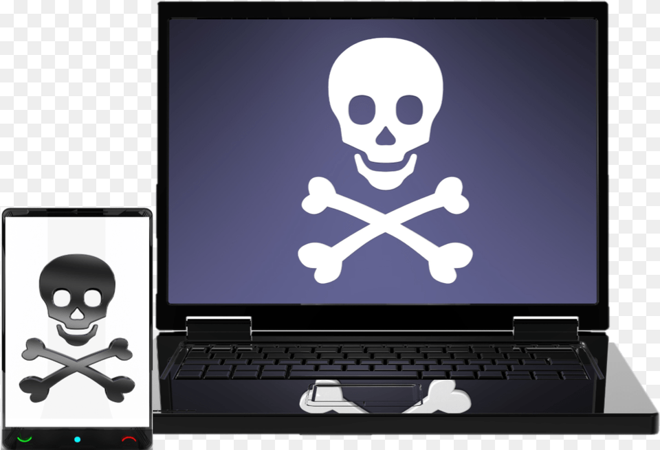 Phone And Computer Virus Red Jolly Roger Flag, Electronics, Pc, Laptop, Computer Hardware Free Transparent Png
