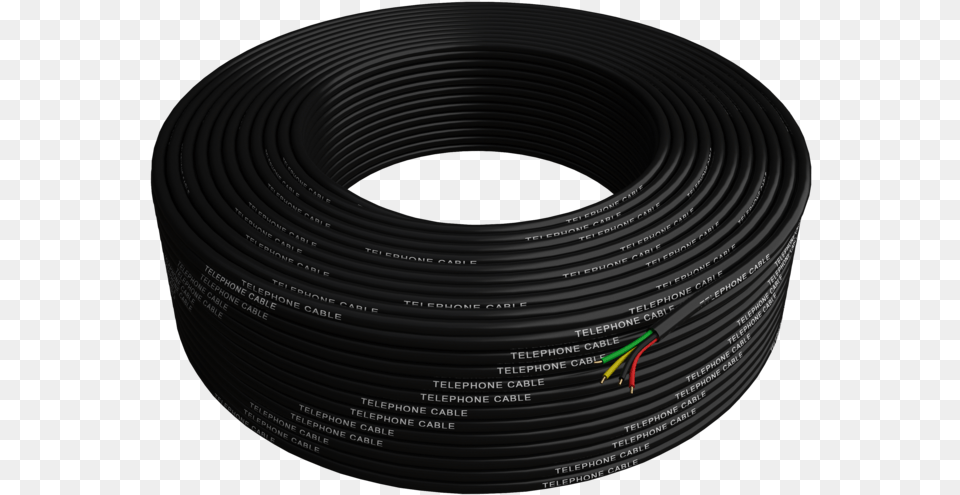 Phone Cable 300ft Rounded Black Roll 4x10 Wire, Electronics, Speaker Free Png