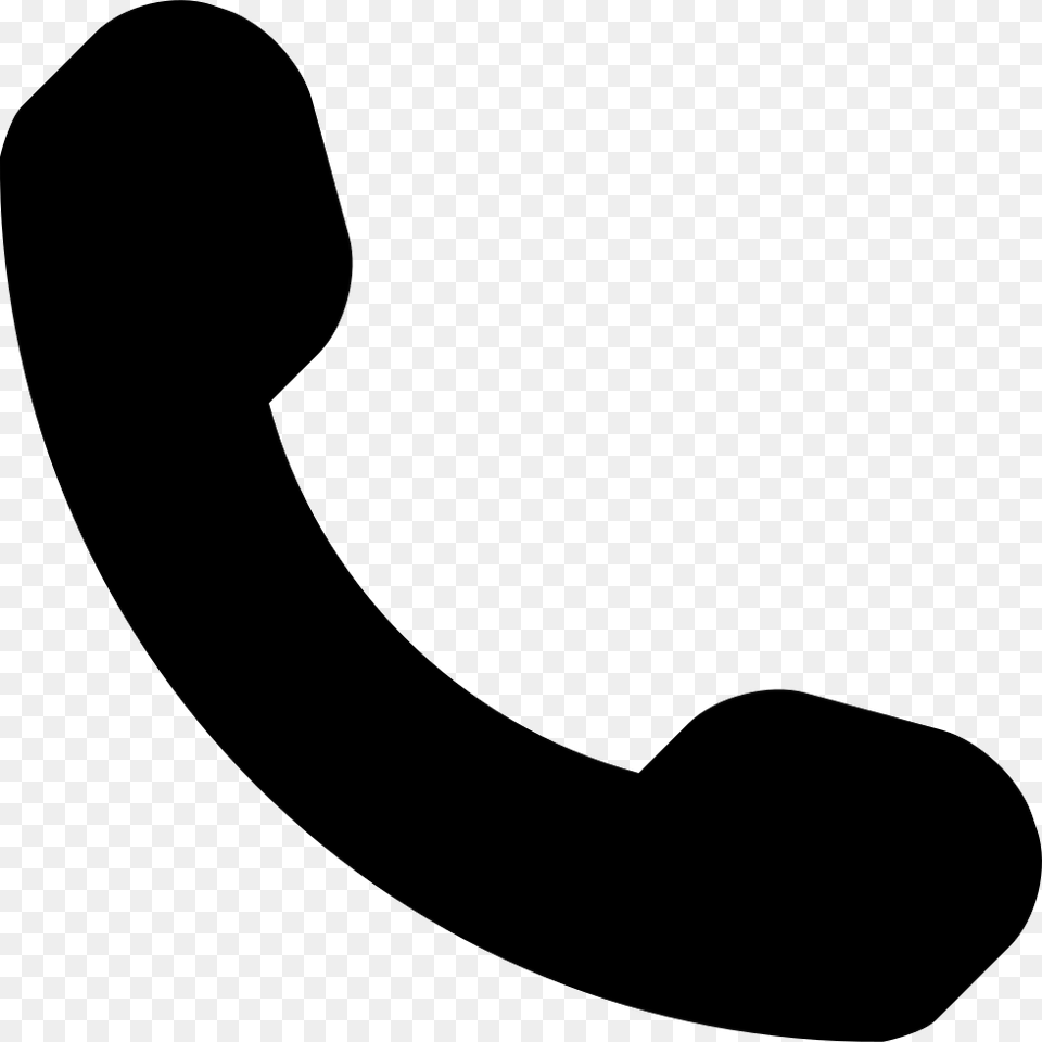Phone Call Auricular Symbol In Black Font Awesome Phone Icon, Animal, Reptile, Snake, Silhouette Free Png