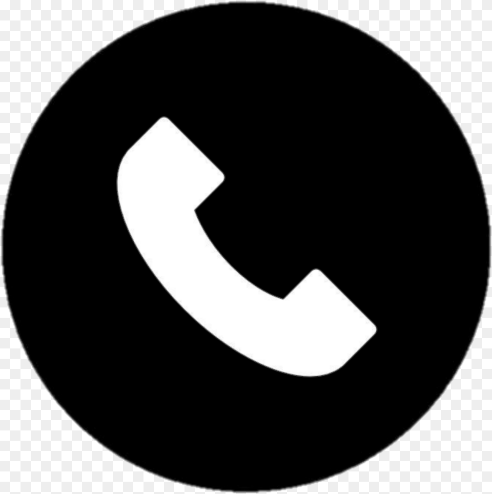 Phone Call Icon Black Aesthetic Sticker Video Call, Symbol, Text, Astronomy, Moon Free Transparent Png