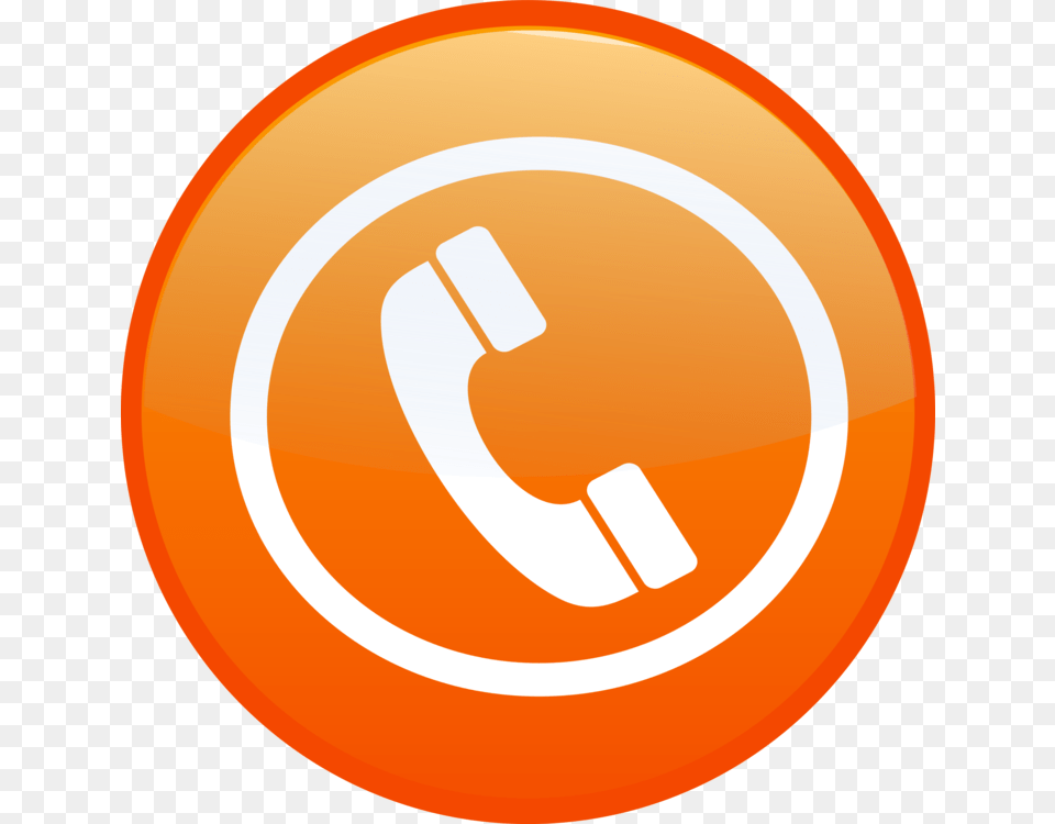 Phone Call Icon Telephone Logo Orange, Text Png