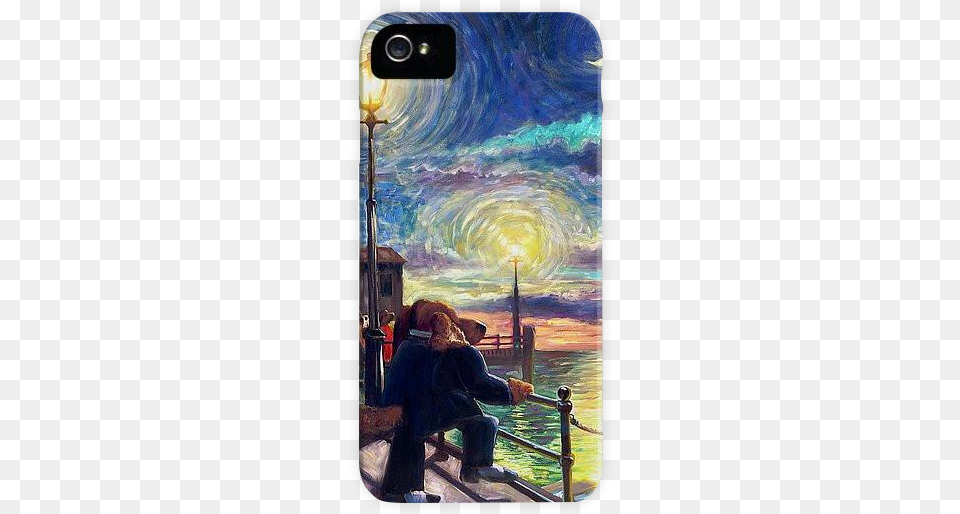 Phone Case Bon Voyage Lonely Dog Painting, Art, Photography, Canvas, Adult Free Png