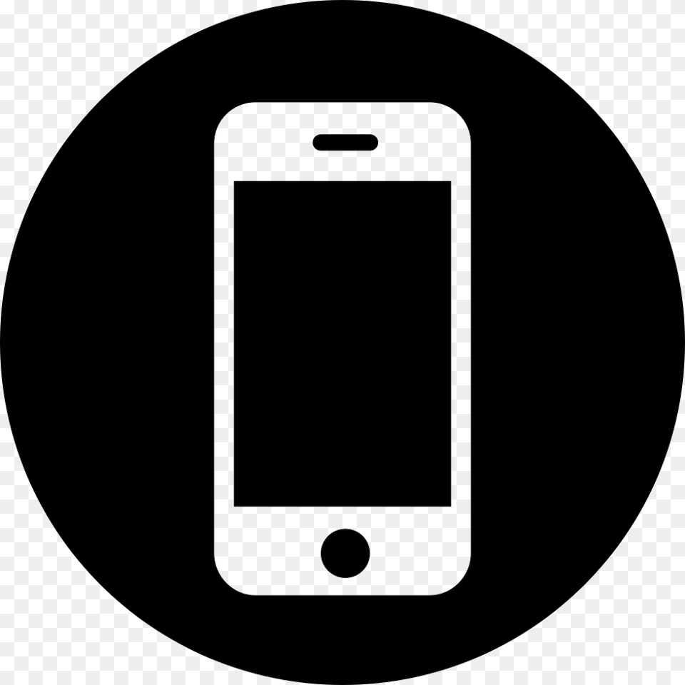 Phone Circle Transparent Amp Clipart Mobile Phone Icon White, Electronics, Mobile Phone Free Png