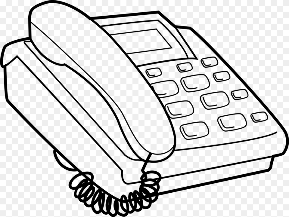Phone Clipart Black And White Clip Art Black And White Telephone, Electronics Png Image