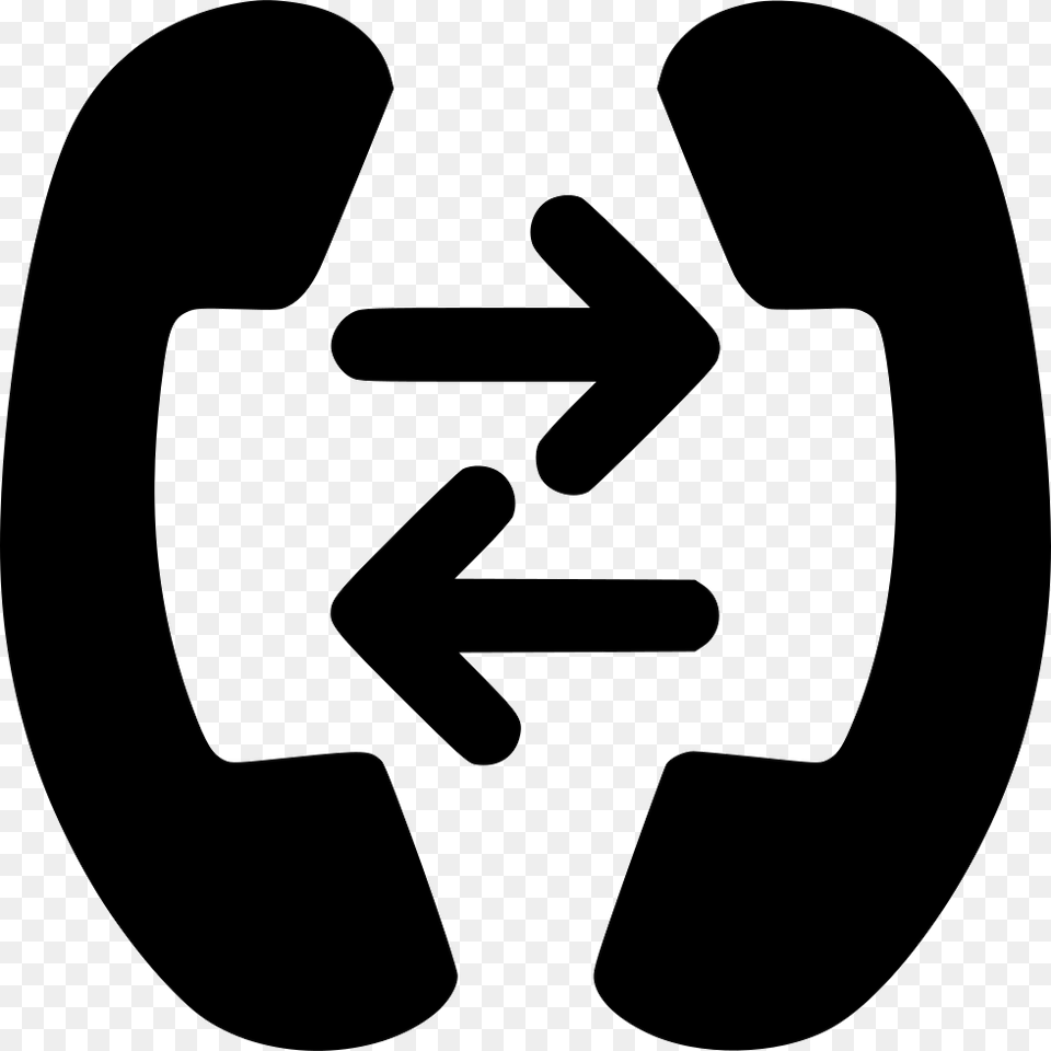 Phone Conversation Icon Download, Recycling Symbol, Symbol, Stencil, Device Png Image