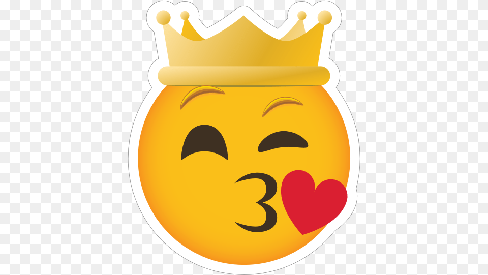 Phone Emoji Sticker Crown Blowing A Kiss Emoji Stiker, Accessories, Jewelry, Jar Free Transparent Png