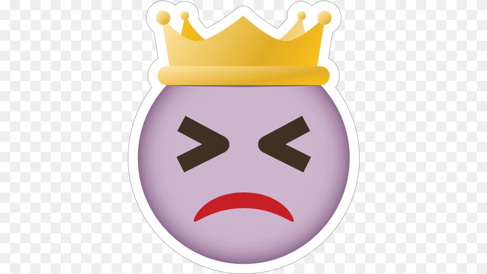 Phone Emoji Sticker Crown Purple Face Clip Art, Accessories, Jewelry Free Png