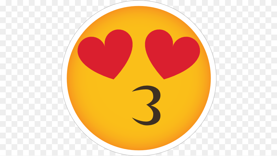 Phone Emoji Sticker Heart Eyes Kissy Face Pacific Islands Club Guam, Logo, Symbol, Disk, Text Png Image