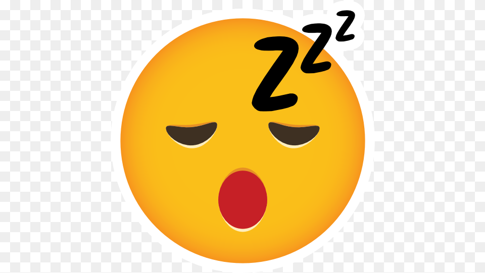 Phone Emoji Sticker Sleepy Smiley, Text, Astronomy, Moon, Nature Free Transparent Png