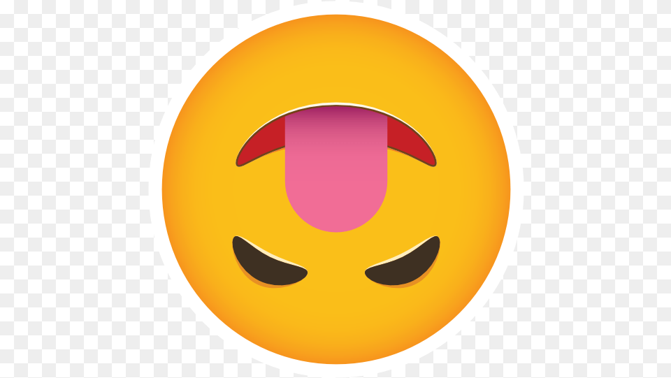 Phone Emoji Sticker Upside Down Tongue Out Upside Down Emoji, Logo, Astronomy, Moon, Nature Free Png