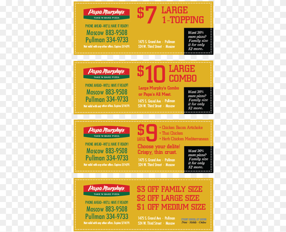Phone Icon Current Papa Murphy39s Coupon, Advertisement, Poster, Text, Paper Free Png Download