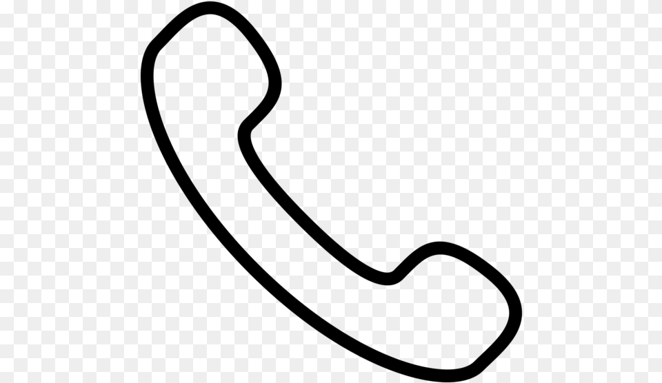 Phone Icon Line, Gray Free Transparent Png