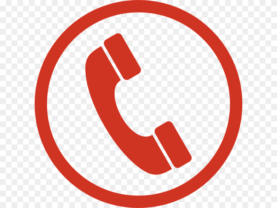 Phone Icon Red Phone Clipart, Symbol, Text Free Transparent Png