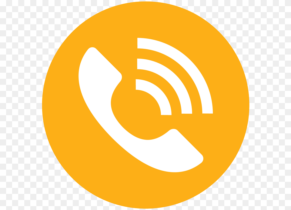 Phone Icon Telephone Icon Yellow, Logo, Disk Free Png