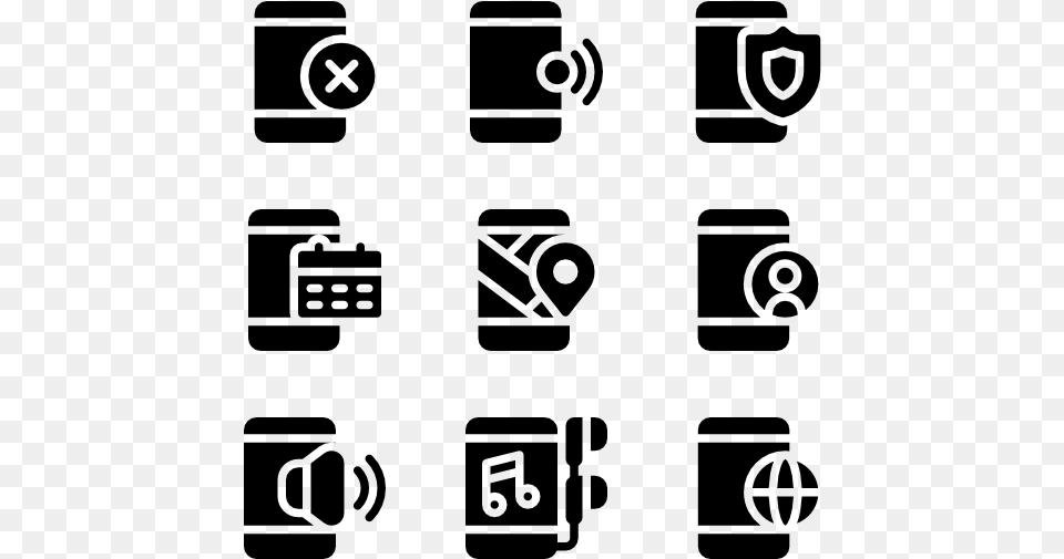 Phone Icons Round Workplace Icons, Gray Free Png Download