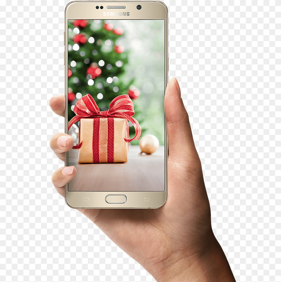 Phone In Hand Image Holiday Wine Gift Bag Magical Moments, Electronics, Mobile Phone Png