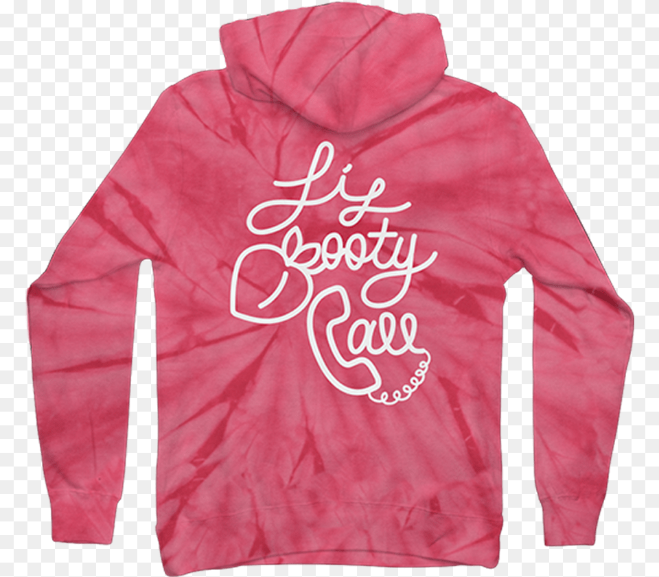 Phone Logo Pink Tie Dye Hoodie Mixtape Lilbootycall Hoodie, Clothing, Coat, Jacket, Knitwear Free Transparent Png