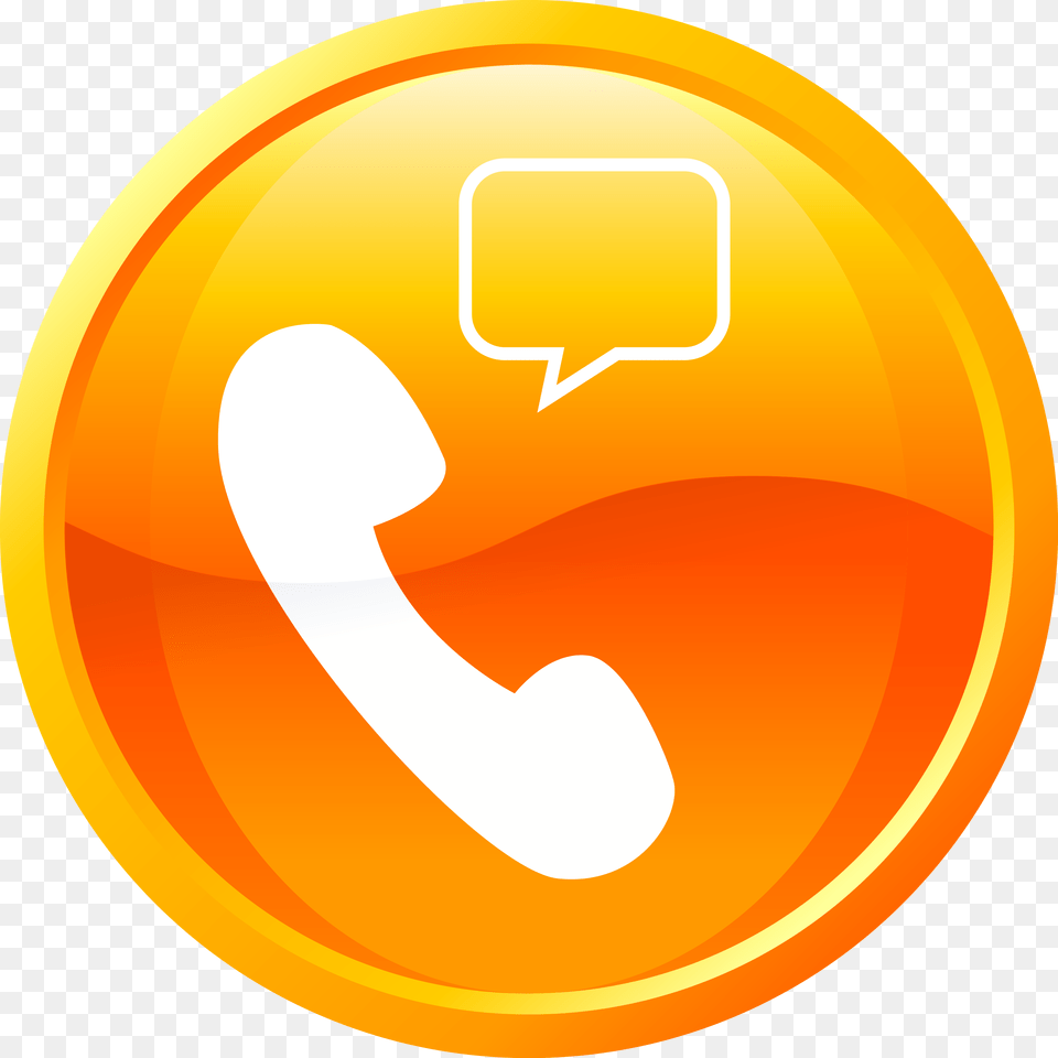 Phone Orange Clip Art Symbole Telefon E Mail Adresse Orange, Disk, Electronics Free Png