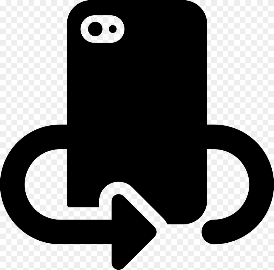 Phone Rotating Symbol To Take A Selfie Phone Back Cover Icon, Mobile Phone, Electronics, Plant, Device Free Png Download