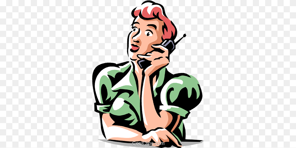 Phone Royalty Vector Clip Art Falando Ao Telefone, Adult, Female, Person, Woman Free Png