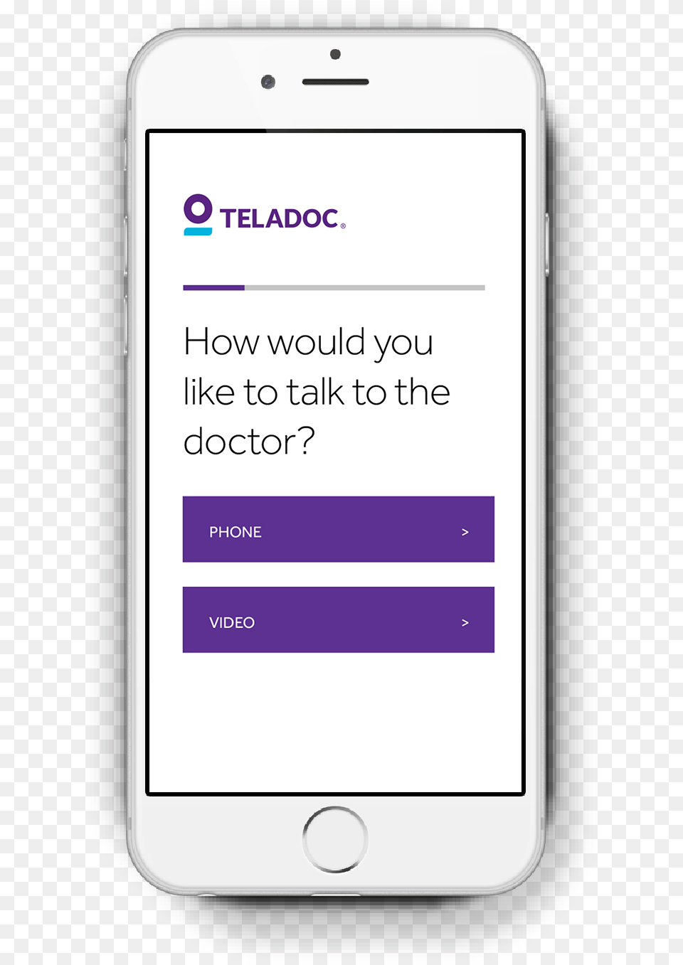 Phone Showcasing The Teladoc App Teladoc, Electronics, Mobile Phone, Text Free Png Download