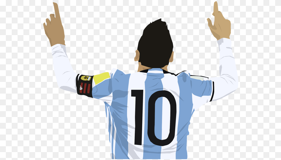 Phone Sticker Football Messi, Person, Shirt, Hand, Finger Png Image