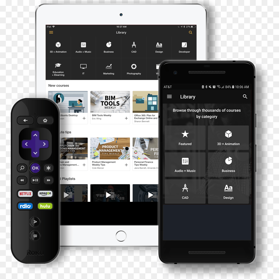 Phone Tablet And Roku Image Iphone Full Size Technology Applications, Electronics, Mobile Phone Free Transparent Png