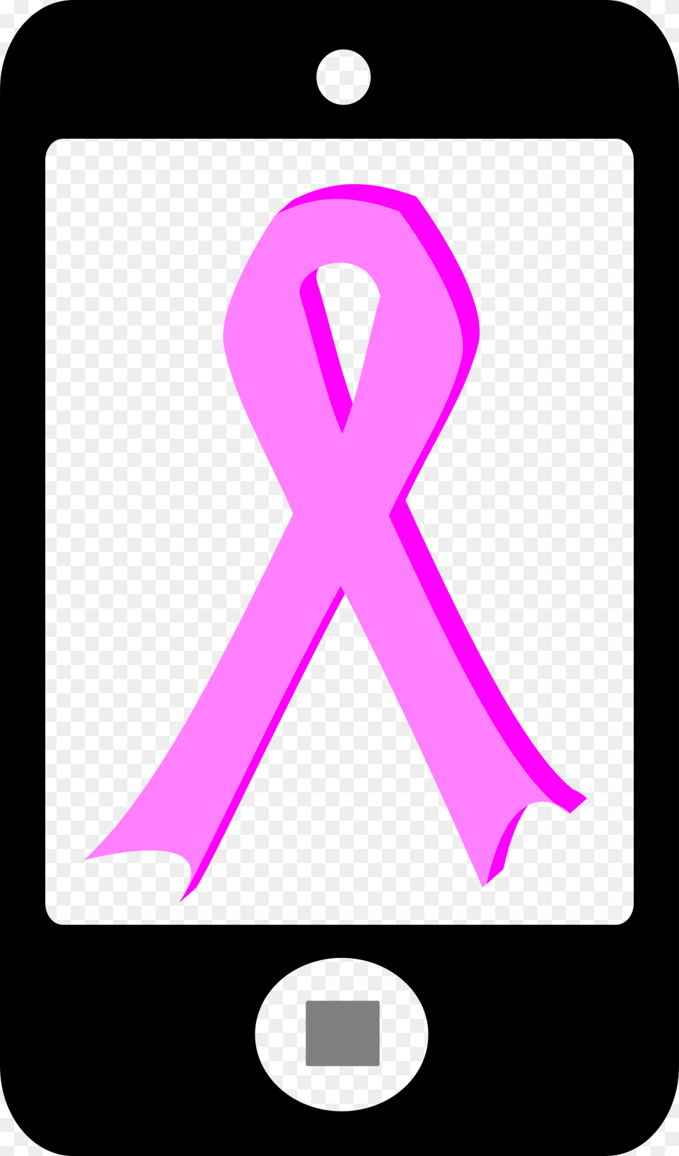 Phone With Pink Ribbon Icons, Alphabet, Ampersand, Purple, Symbol Png Image