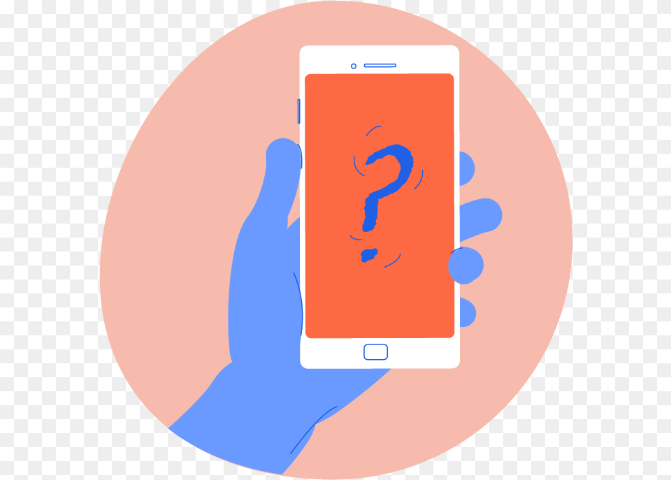 Phone With Question Mark On Screen Graphic Design, Electronics, Mobile Phone, Disk Free Transparent Png