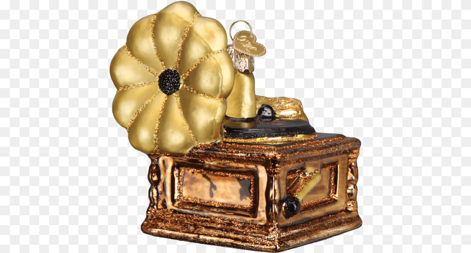 Phonograph Ornament Christmas Ornament, Bronze, Treasure, Birthday Cake, Cake Png