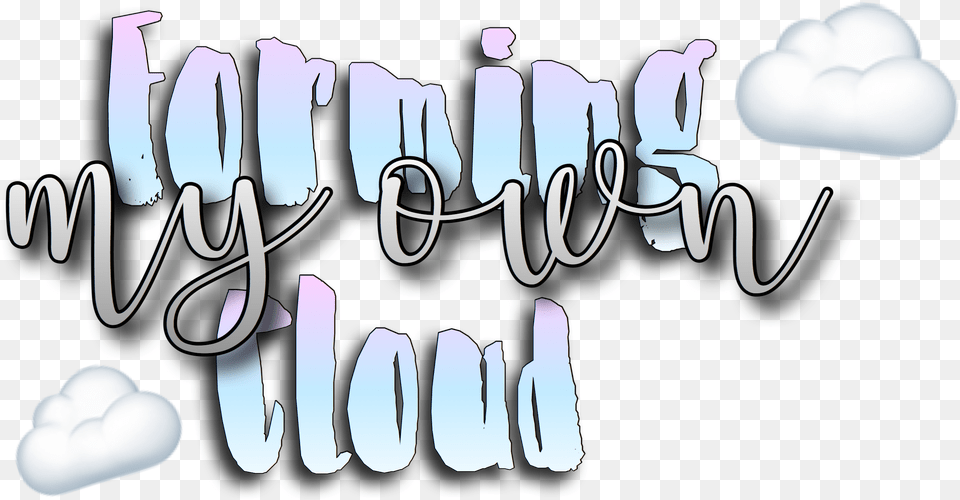 Phonto Aesthetic Clouds Sticker Fiction, Text, Body Part, Hand, Person Free Png Download