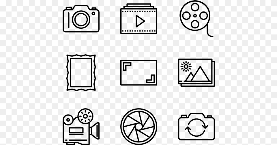 Photo And Video Car Spare Parts Icon, Gray Free Png