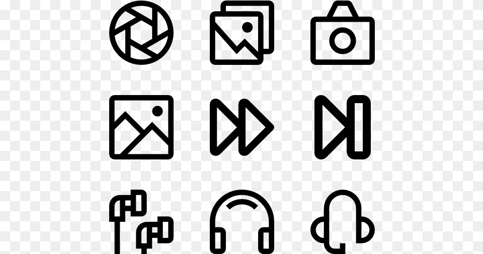 Photo Audio And Video Course Icon Vector, Gray Free Png Download
