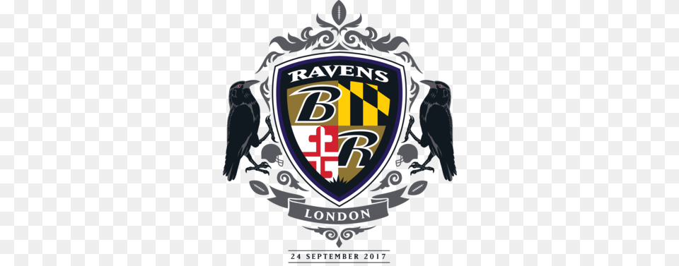 Photo Baltimore Ravens Wincraft Baltimore Ravens Nfl 2017 London Games, Emblem, Logo, Symbol, Badge Free Transparent Png