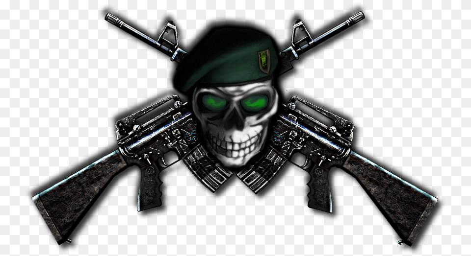 Photo By Dredned Skull With Gun, Weapon, Rifle, Firearm, Person Free Png Download