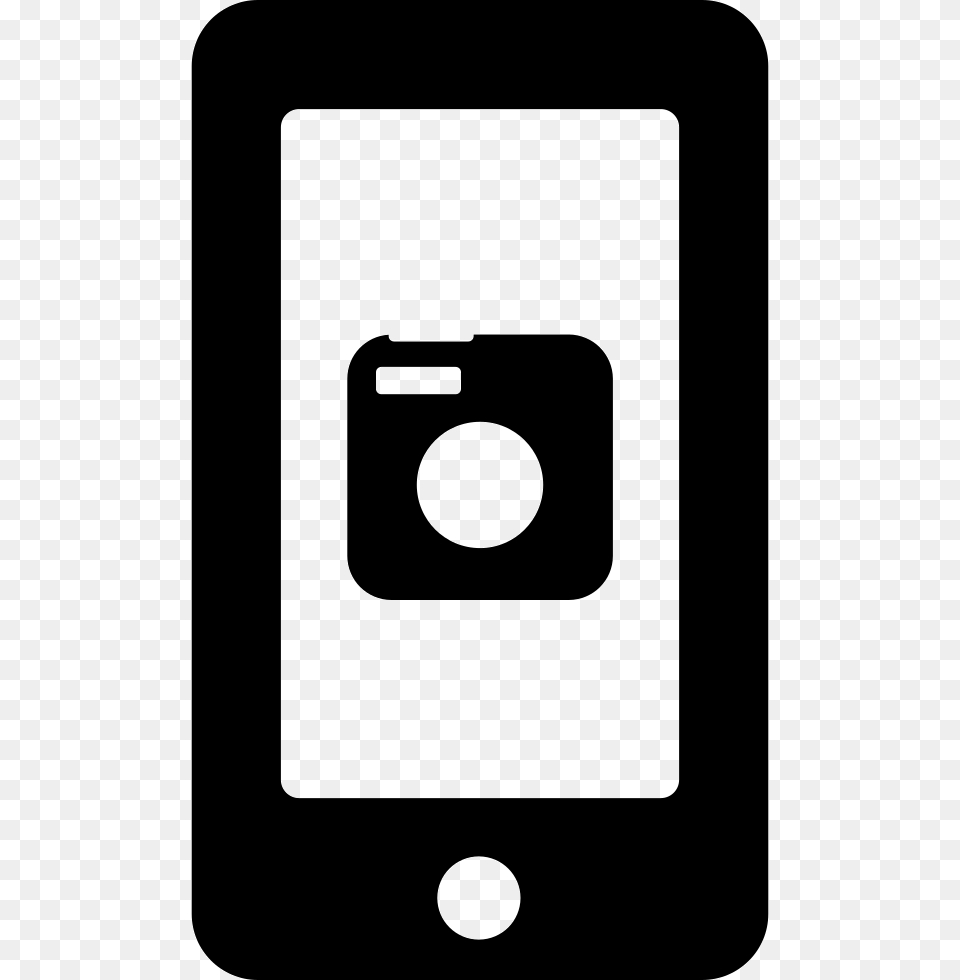 Photo Camera On Phone Screen Icon Download, Electronics Free Transparent Png
