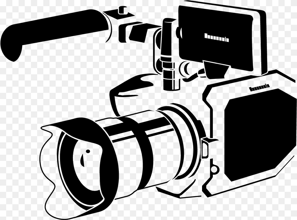 Photo Camera Sketch Video Camera Drawing, Gray Free Png Download