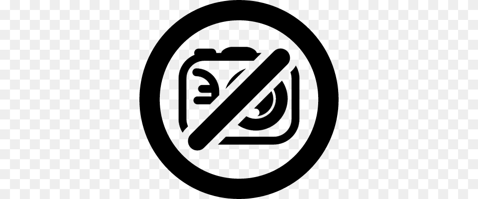 Photo Cameras Not Allowed Symbol Of Prohibition Vector Icono Disco Vinilo, Gray Free Png