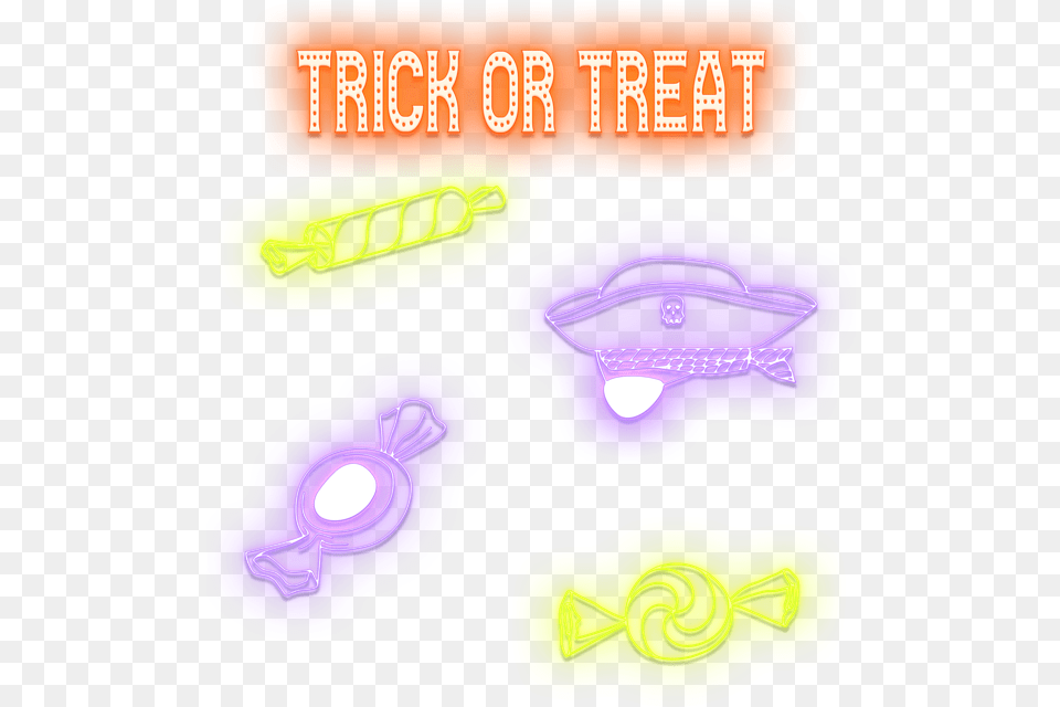 Photo Candy Neon Pirate Hat Halloween Candies Neon Halloween, Purple Free Png Download