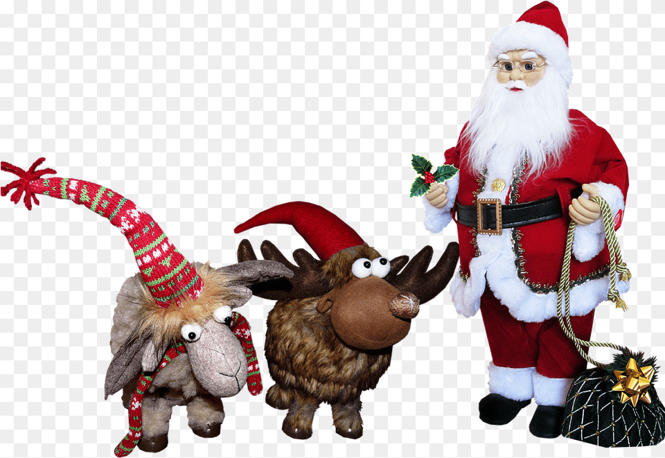 Photo Christmas Reindeer Fun Greeting Card Santa Max Santa Claus, Person, Elf, Face, Head Free Png