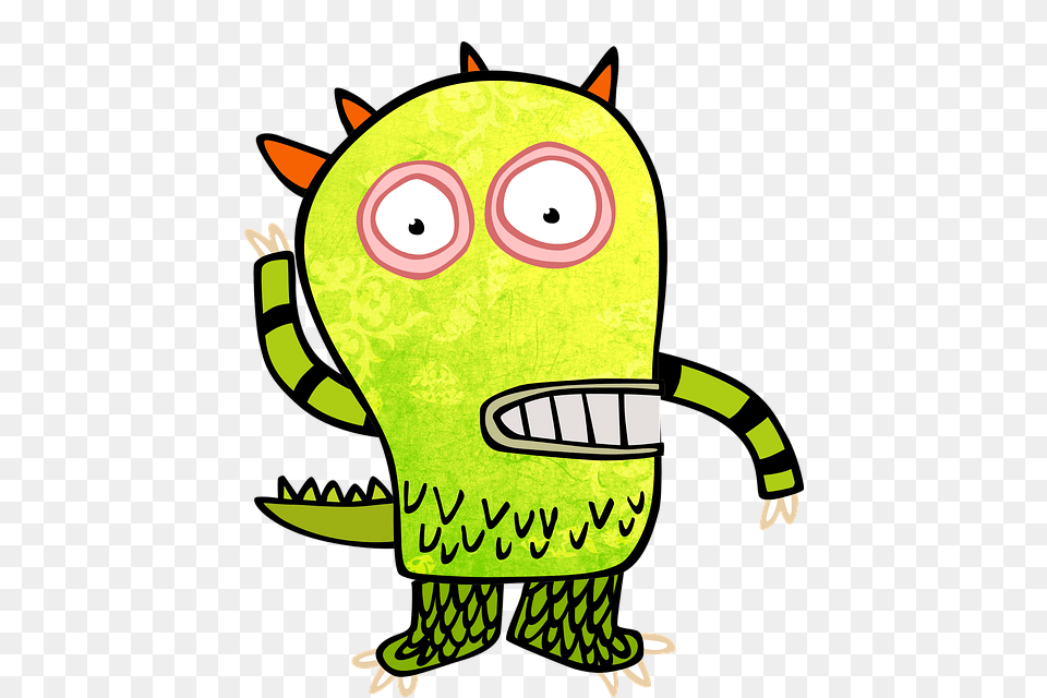 Photo Clip Kids Art Green Cartoon Space Monster Cute, Plush, Toy, Animal, Bear Free Png