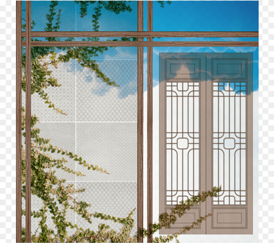 Photo Collage, Door, Plant, Vine, Gate Png Image