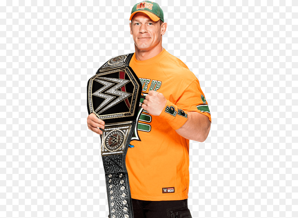 Photo Collection Wwe John Cena World John Cena Orange T Shirt, T-shirt, Clothing, Cap, Baseball Cap Png