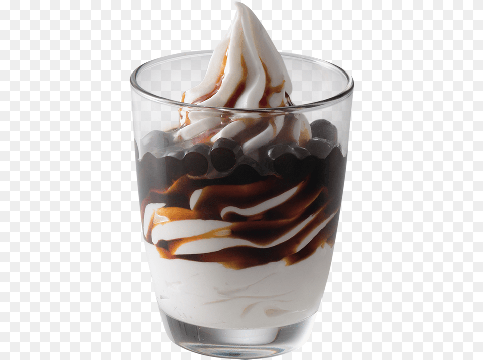 Photo Courtesy Of Mcdonald S Philippines Mcdo Sundae With Pearls, Cream, Dessert, Food, Ice Cream Png